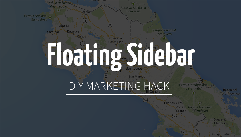floating sidebar diy marketing hack