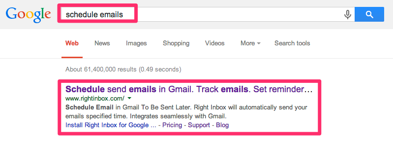 inbox by google schedule email to send