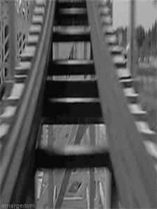 A rollercoaster GIF