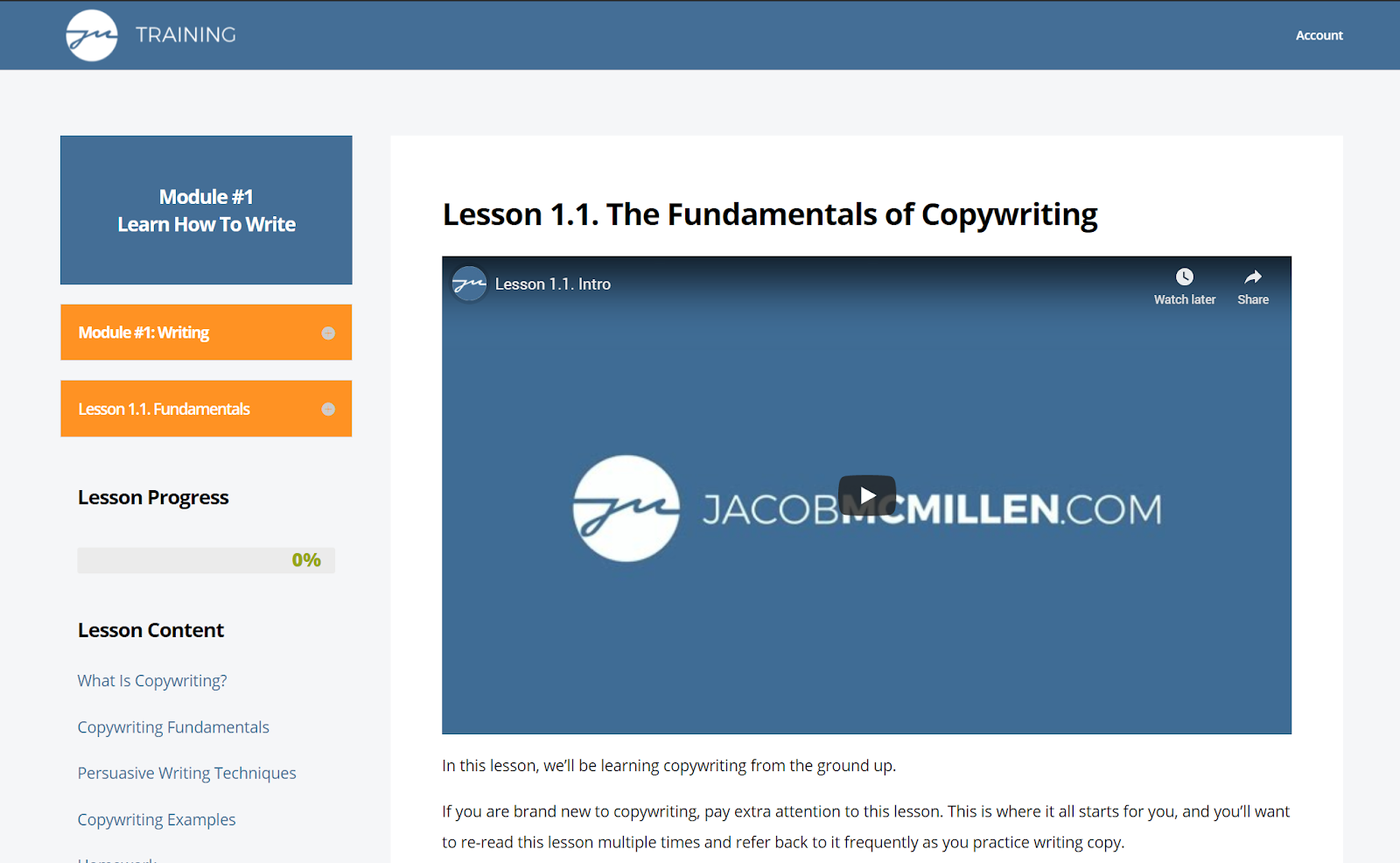 Jacob McMillen: Lesson 1.1- The Fundamentals of Copywriting