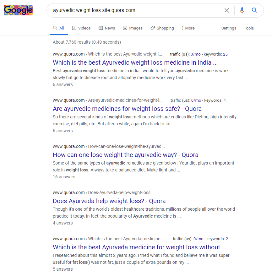 Google search: ayurvedic weight loss site quora.com