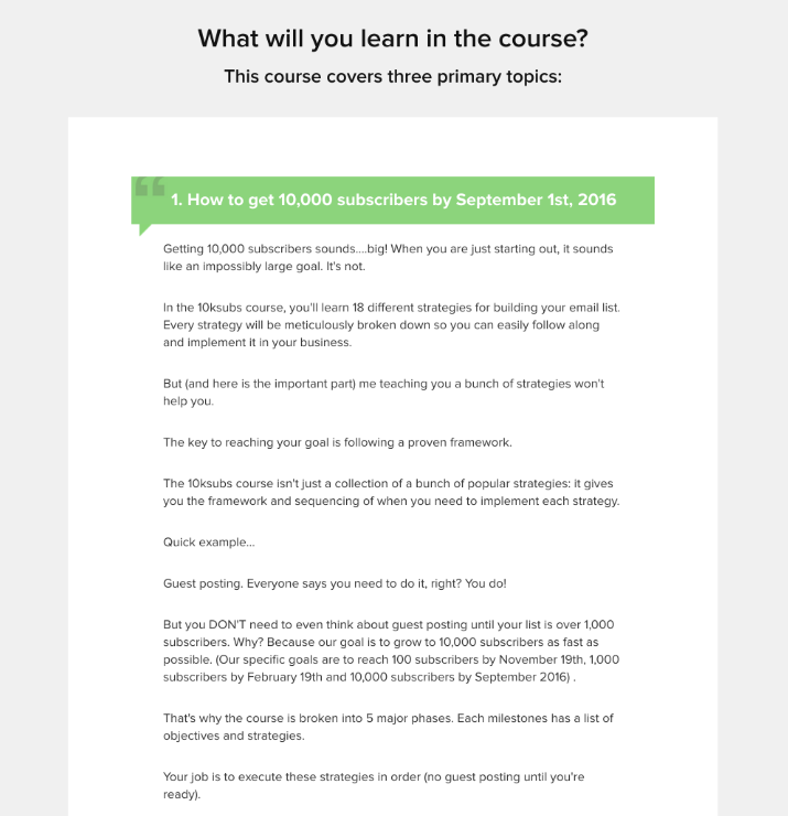 "What will you learn in the course? This course covers three primary topics" (listed).